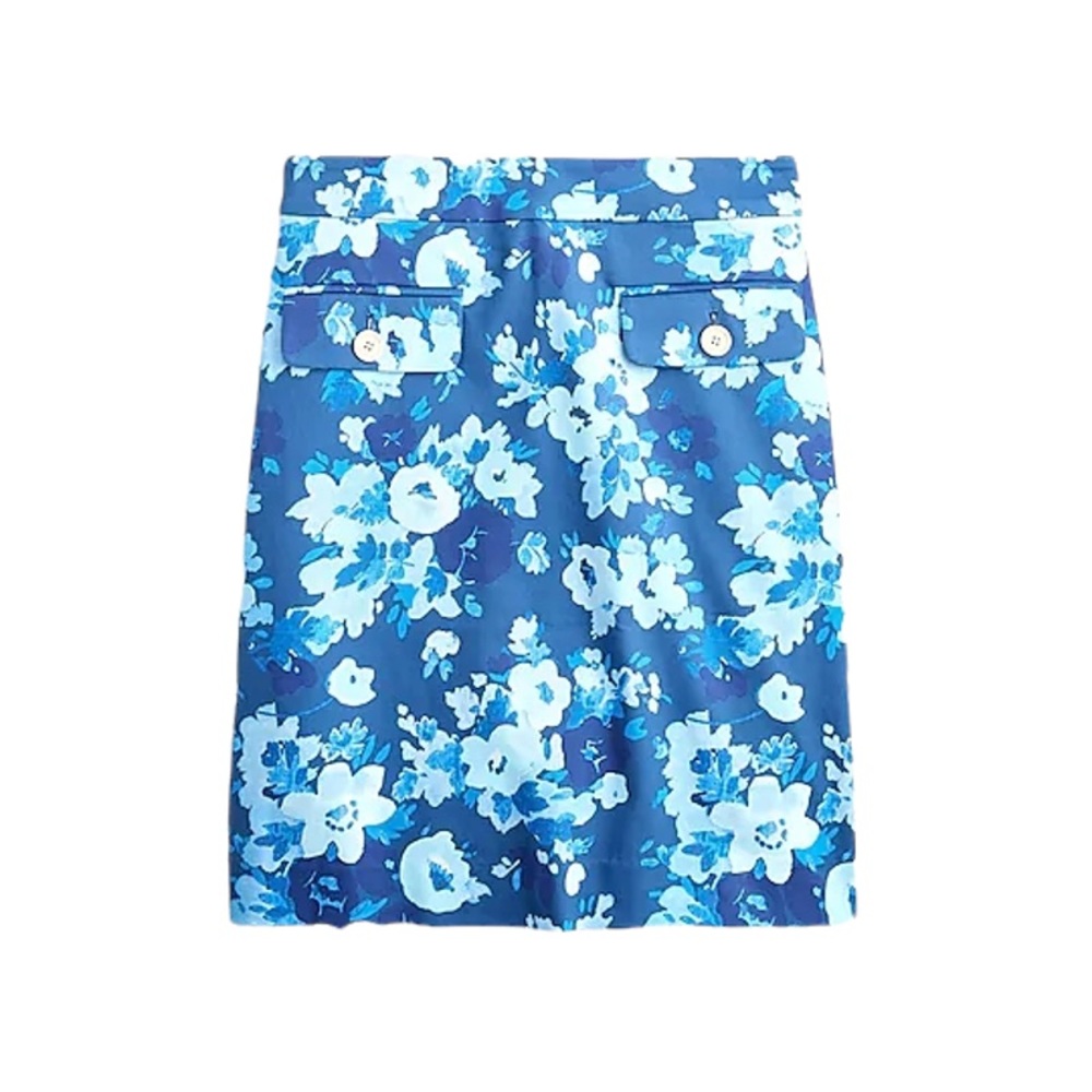 J. Crew Front-pocket Skirt in Watercolor Begonias print. Size: 0